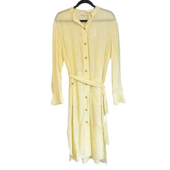 Vince Button-down Long Sleeve Midi Shirt Dress Size L NWT - Picture 6 of 15